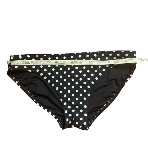 DKNY Swim Tankini 2 Piece Swimsuit Black and White Polka Dot Women’s Large - Picture 10 of 11